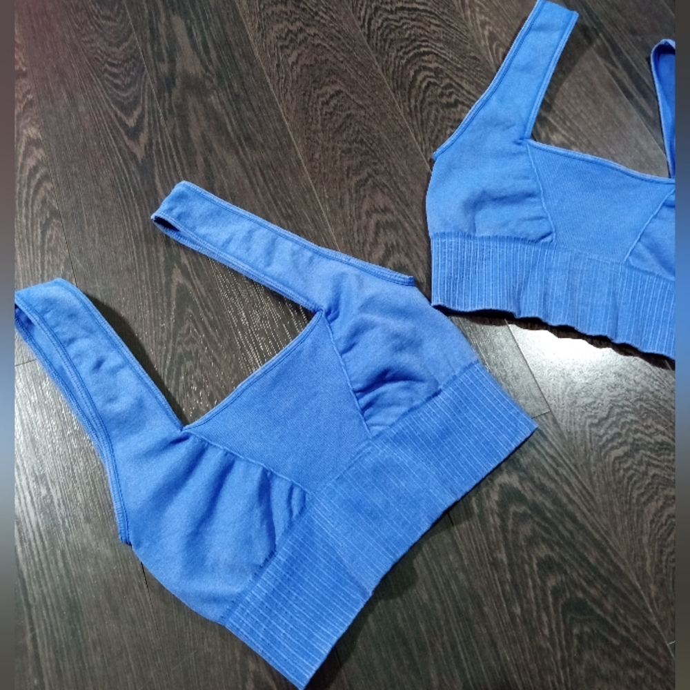 NEW FP Movement Good Karma Square Neck Bra in Blue Size XS/S - Picture 7 of 13